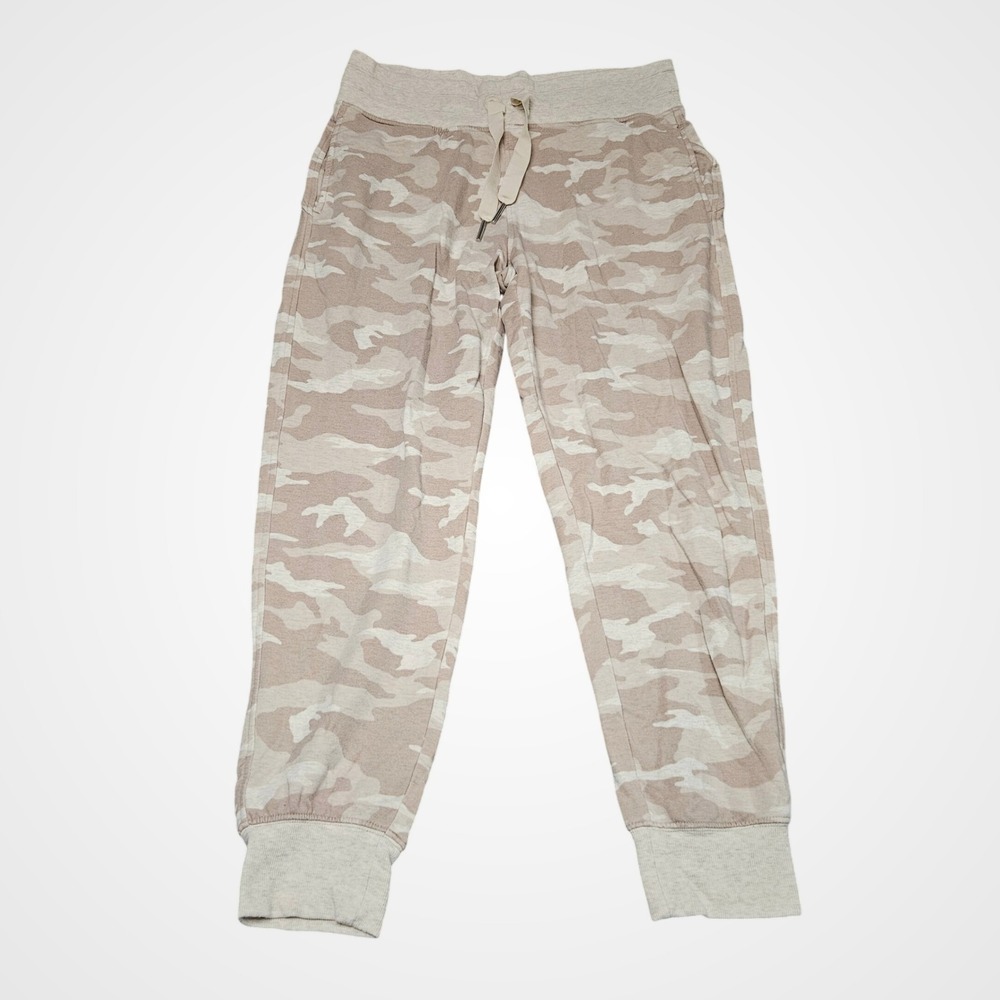 Athleta Balance Printed Jogger MP Beige Camo Soft Knit Active Lounge